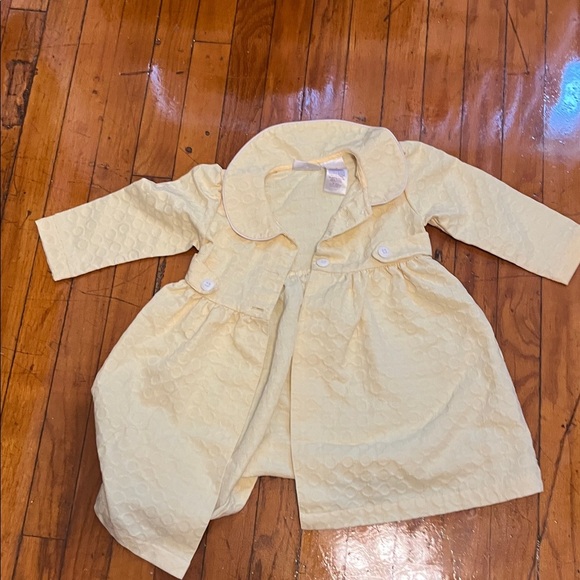 Blueberi Boulevard Cream Baby Dress with Jacket - Picture 3 of 4